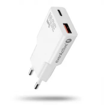 Uniwersalna ładowarka sieciowa USB everActive SC-380Q Super cienki QC 3.0 — Quick Charge 3.0, kompaktowa konstrukcja
