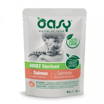 Oasy kawałki w sosie Adult Sterilized Łosoś 85g