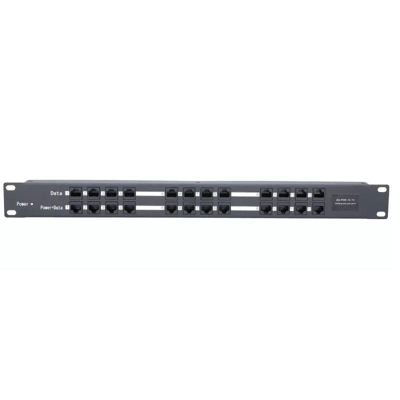 Extralink PoE Injector 12 Port 12x 100Mb/s RJ45, Rackmount