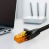 Kabel krosowy Ethernet QOLTEC UTP Cat6 10 m, 2×RJ45, czarny