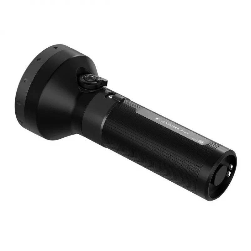 Latarka ręczna Ledlenser P18R Czarna, akumulatorowa 1000 lm, IP68, zasięg wiązki 600 m, bateria 18650