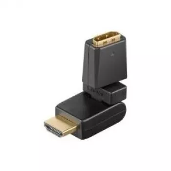 Wentronic Goobay adapter HDMI™, gniazdo standardowe HDMI (typ A), czarny - gniazdo HDMI™ A > wtyk HDMI™ A, kątowy (60757)
