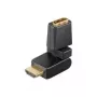 Wentronic Goobay adapter HDMI™, gniazdo standardowe HDMI (typ A), czarny - gniazdo HDMI™ A > wtyk HDMI™ A, kątowy (60757)