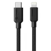 Kabel USB Alogic 2.0 USB-C męski -- Lightning męski 1m czarny