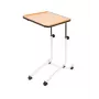 Stolik przyłóżkowy Mobilex BRAK kompaktowa konstrukcja z miejscem do przechowywania, prostokątny blat, 4 blokowane kółka, wysokość 61–87 cm, 540×410 mm