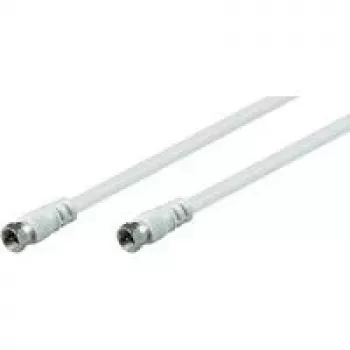 Wentronic Goobay SAT Connection Cable, biały, 2,5 m – wtyk F-wtyk F (11724)