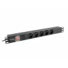 Lanberg PDU-05E-0200-IEC-BK jednostka dystrybucji zasilania (PDU) 5 gniazd AC 1U Czarny