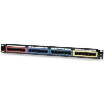 Intellinet Patch Panel, Cat5e, UTP, 24-Porty, 1U, Kolorowane