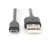 Kabel połączeniowy USB Digitus USB 2.0 A Micro B 1m