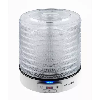 Suszarka do żywności Concept Solution SO2020, 500 W, Wyświetlacz LED, srebrna, 220–240 V, średnica rusztu 3,3 cm