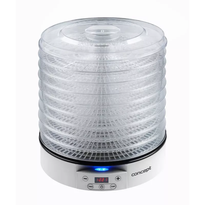 Suszarka do żywności Concept Solution SO2020, 500 W, Wyświetlacz LED, srebrna, 220–240 V, średnica rusztu 3,3 cm