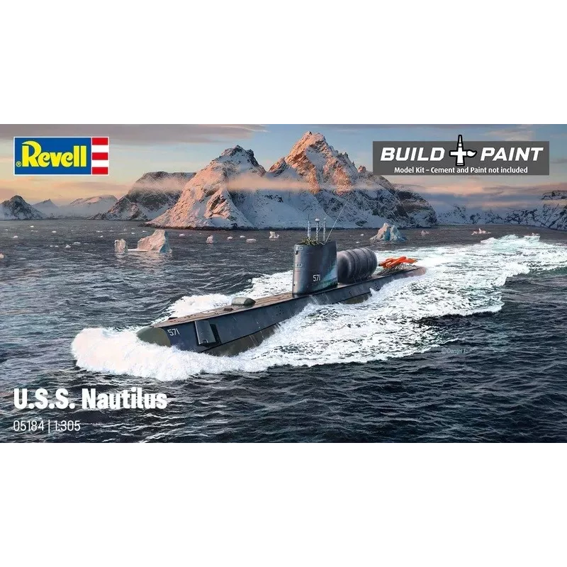 Plastikowy model statku REVELL U.S.S. Nautilus skala 1:305, zestaw 05184