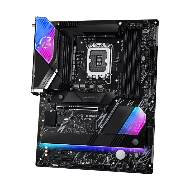 Płyta główna ASRock Z890 Lightning WiFi — Intel Z890, LGA1851, ATX, 4× DDR5, Wi‑Fi 7, LAN 2.5Gb, Thunderbolt 4