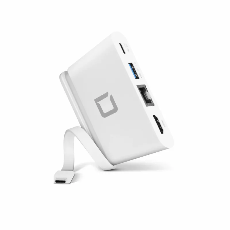 DICOTA USB-C Przenośna Stacja Dokująca 4-w-1 z HDMI - stacja dokująca - USB-C - HDMI (D31730)