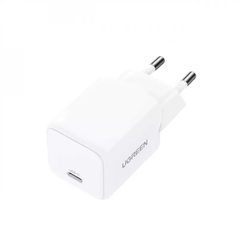Ładowarka UGREEN Nexode N Series X513 30W GaN USB-C jednoportowa szybka ładowarka, 100–240V, biała