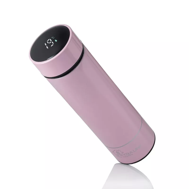 Extralink Smart Travel Mug Pink, LED Display Thermos
