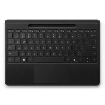 Pokrowiec klawiatury Microsoft Surface Pro Flex — układ niemiecki, Bluetooth, wbudowana bateria, czarny, kompatybilny z Surface Pro 11/10/9/8