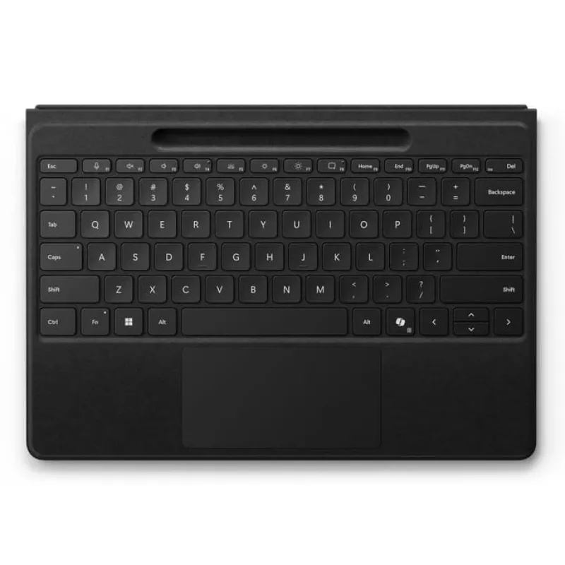 Pokrowiec klawiatury Microsoft Surface Pro Flex — układ niemiecki, Bluetooth, wbudowana bateria, czarny, kompatybilny z Surface Pro 11/10/9/8