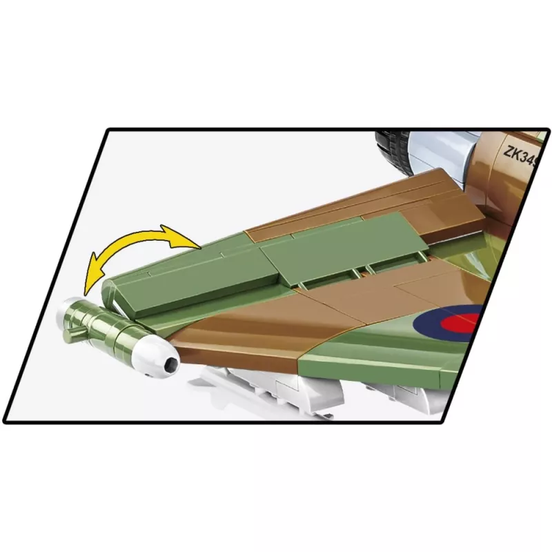 Klocki konstrukcyjne Cobi Eurofighter Typhoon FGR4 „GiNA” — 577 szt., wiek 8+, jasnoszary/zielony/brązowy