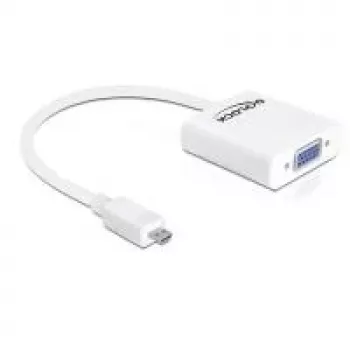 Adapter kabla wideo DeLOCK 65347 VGA D-Sub na HDMI Typ D Micro biały
