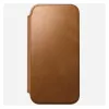 Futerał komórkowy z klapką Nomad Modern Leather Folio do iPhone 17 Pro Max — Tan, pasuje do ekranu 17,5 cm (6,9 cala), 4 kieszenie na karty