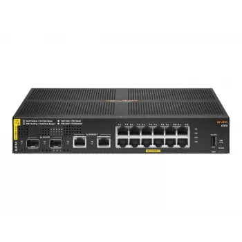 HPE Aruba Networking 6100 12G Class4 PoE 2G/2SFP+ 139W Zarządzany L3 Gigabit Ethernet (10/100/1000) Power over Ethernet (PoE) 1U Czarny