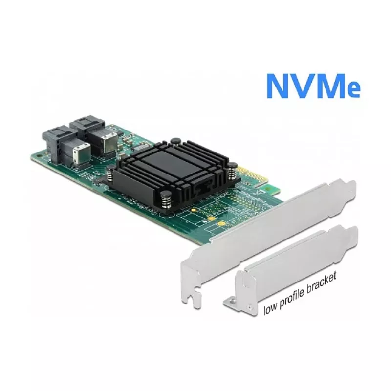 DeLOCK Karta z magistralą PCI Express x8 na 2 wewnętrzne porty SFF-8643 NVMe – niskoprofilowa