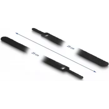 Opaska na rzep DeLOCK 19054 250x12mm czarna 10 sztuk