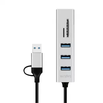 Hub USB 3.0 USB-A, slot SD/microSD, 2w1
