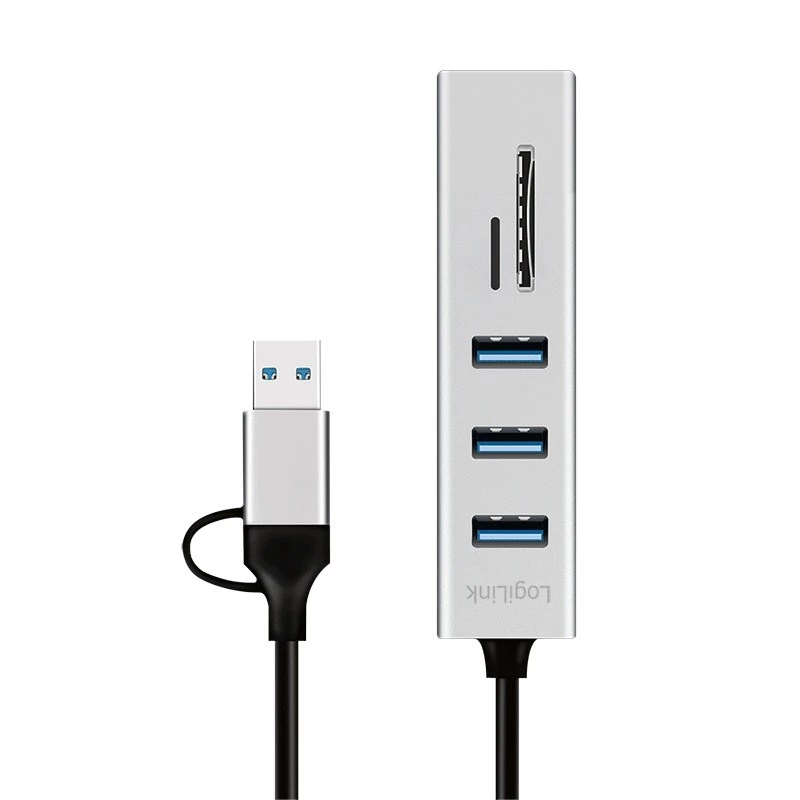 Hub USB 3.0 USB-A, slot SD/microSD, 2w1