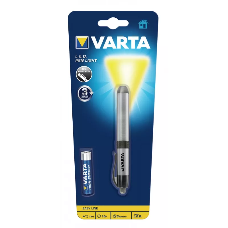 Varta -LEDPL - pin-Blinklicht - Srebrny - Aluminium - LED - 1 lampa - 3 lm