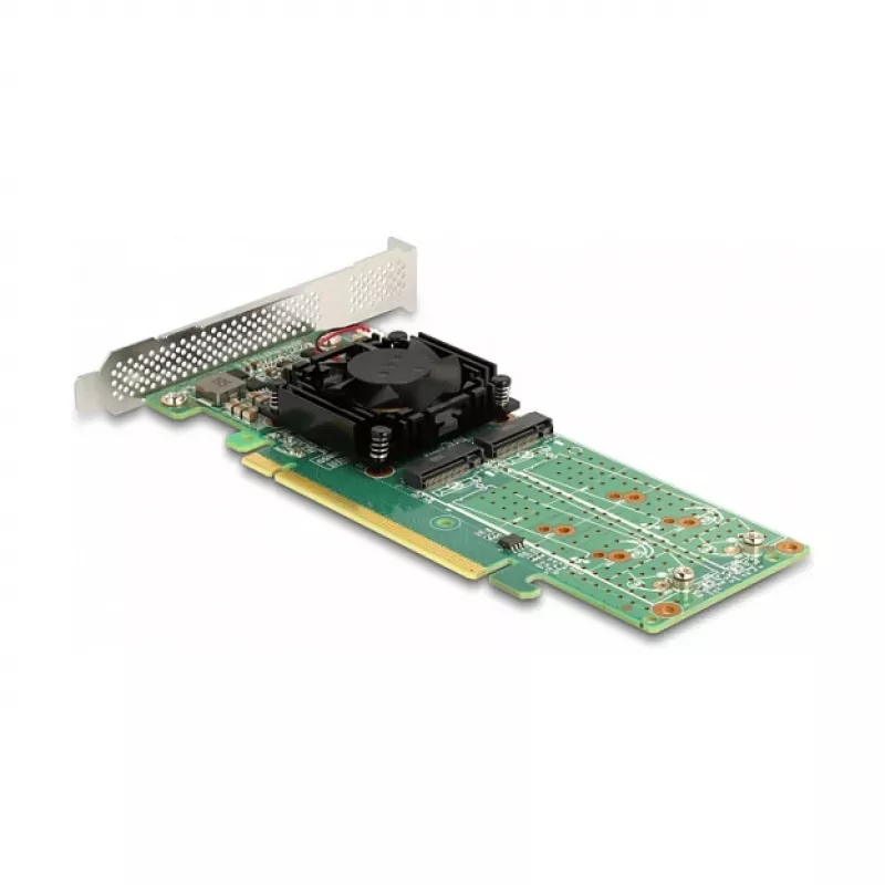 DeLOCK PCI Express x16 Card to 4 x internal NVMe M.2 Key M - Low Profile Form Factor