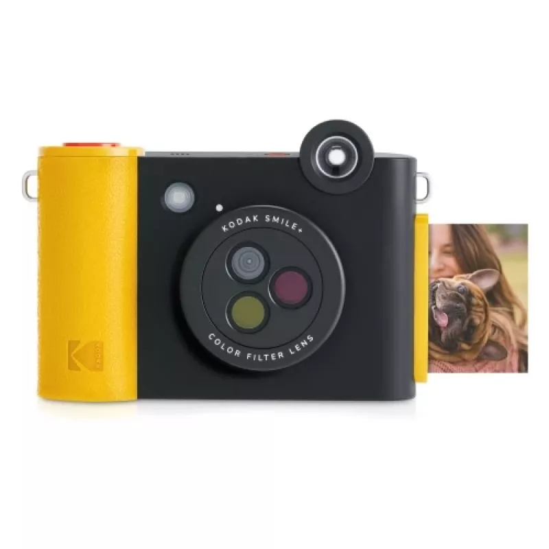 Natychmiastowy aparat fotograficzny Kodak SMILE+ 2x3 Czarny — przenośny aparat do zdjęć natychmiastowych z wydrukami 2×3