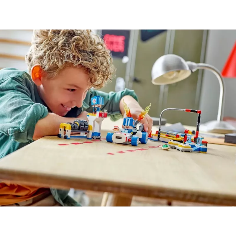 Zestaw konstrukcyjny LEGO 72035 Super Mario Mario Kart Warsztat Toada, interaktywne poziomy i figurki