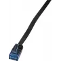 Logilink SlimLine - kabel krosowy - RJ-45 (M) - RJ-45 (M) - 1 m - UTP - CAT 6 - czarny (CF2033U)