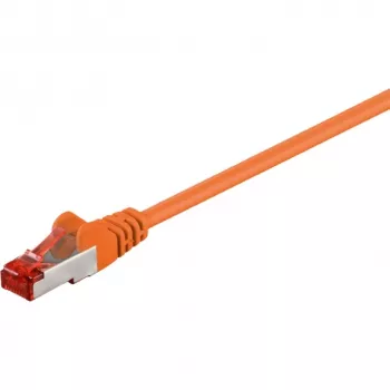 Wentronic Goobay CAT 6 kabel krosowy, S/FTP (PiMF), pomarańczowy, 10 m - LSZH bezhalogenowy, miedź (93469)