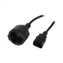 Synergy21 Netzkabel 230V Kaltgeräte C14(Stecker)->Schutzkontakt CEE7(Buchse), 1,8m, ,