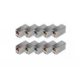 Sprzęgło modułowe Digitus CAT 5e RJ45 10 sztuk pozłacane srebrne