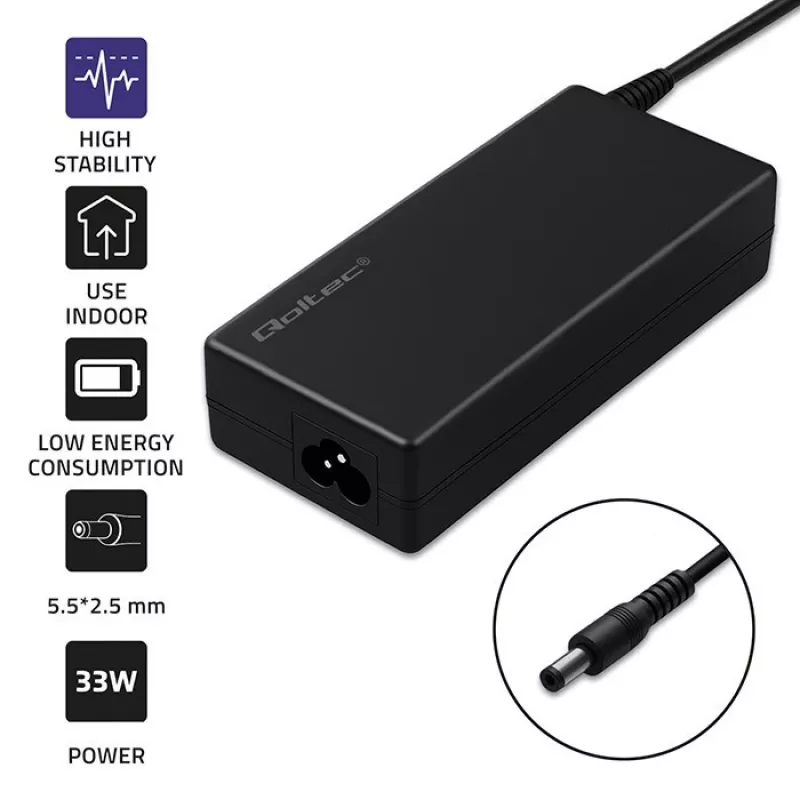 Zasilacz biurkowy QOLTEC 60W 12V 5A do urządzeń przenośnych