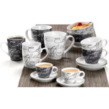 Ceramiczny kubek jumbo do kawy ritzenhoff & breker Cornello szary 0,6 L można myć w zmywarce