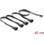Wewnętrzny kabel zasilający DELOCK 84540 — rozdzielacz 4-pin PWM na 4×4-pin PWM, 0,4 m