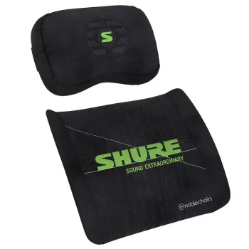 Zestaw poduszek z pianki memory noblechairs Shure Edition GAGC-343 — poduszki lędźwiowa i pod głowę