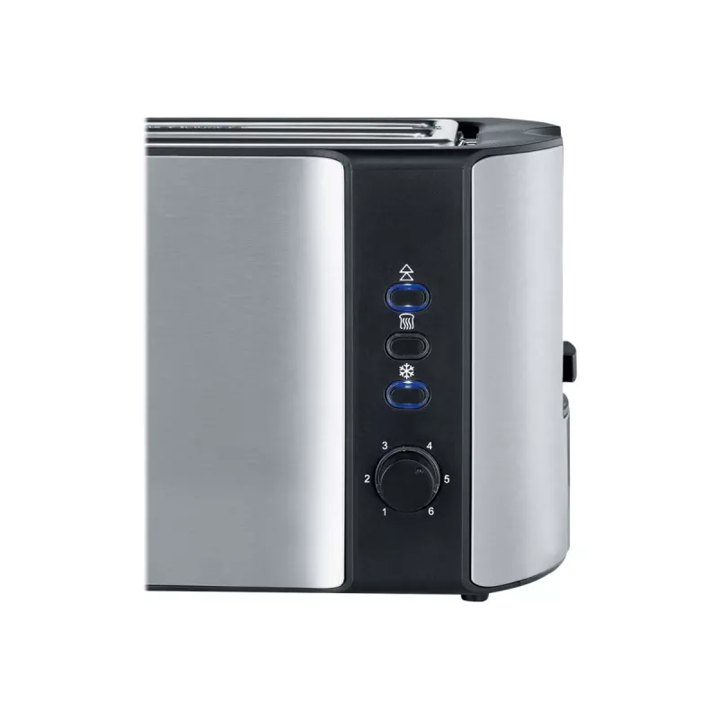Automatik-Langschlitztoaster AT 2590 (edelstahl/schwarz, 1.400 Watt, für 4 Scheiben Toast)