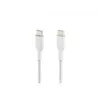 Kabel pleciony USB-C na USB-C 1m Biały
