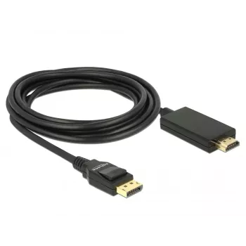Kabel wideo adapter DeLOCK 85318 DisplayPort na HDMI 3m Czarny