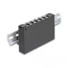 Patch panel DELOCK Mini Desktop RJ45 6-port Cat.6A ekranowany, metalowy, czarny, 80×22×125 mm
