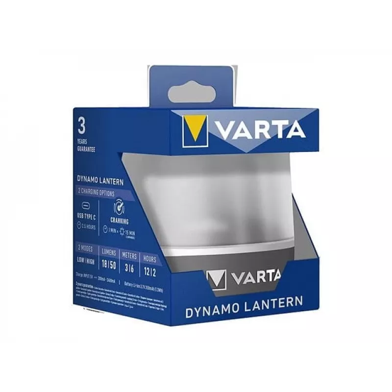 Latarnia dynamo ręcznie ładowana Varta 17670 101 111 - przenośne światło awaryjne