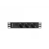 Lanberg PDU-03E-0200-BK jednostka dystrybucji zasilania (PDU) 3 gniazda AC 1U czarna