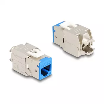 Moduł keystone DeLOCK 88113 płaski RJ-45 niebieski 10 szt.