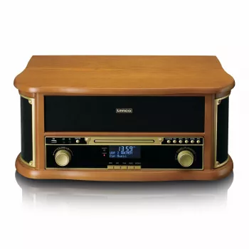 Lenco TCD-2571WD gramofon 10W drewno 1 talerz DAB FM Bluetooth